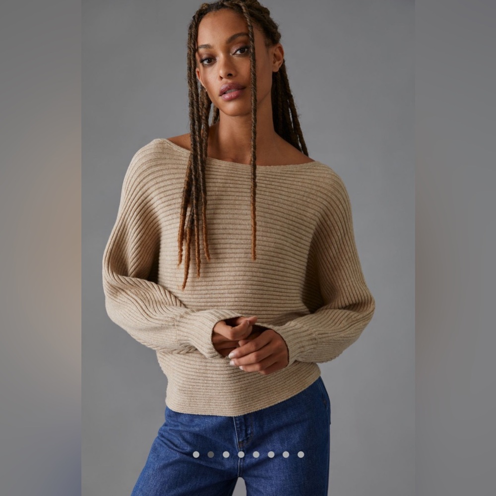 By Anthropologie Ribbed Pullover Sweater in Size Small